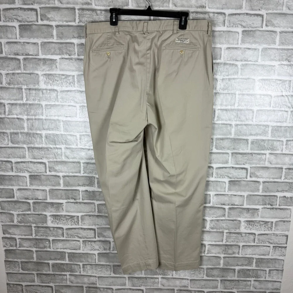 Polo Ralph Lauren Mens Prospect Pant Khaki Tan Chino Trousers 40x30 Cotton Twill